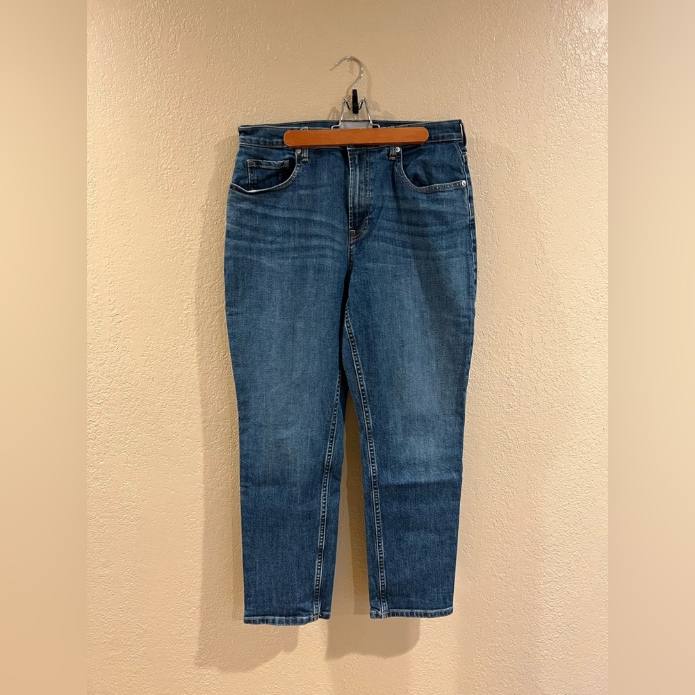 Everlane Women's High Waist Straight Leg Jeans in Blue